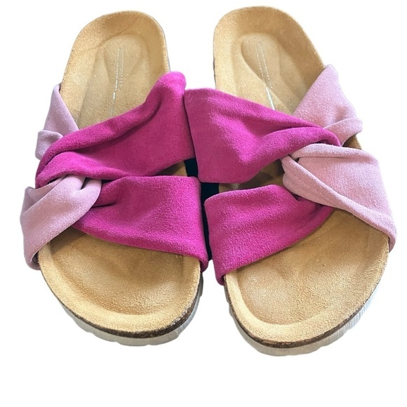 Intentionally Blank Pink Suede Sandals Size 5.5-6 - Picture 8 of 10
